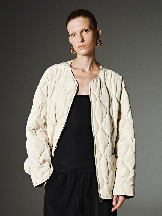 Chaquetas acolchadas tipo puffer con bolsillo parche