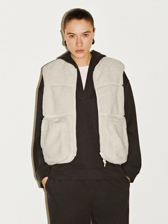 Fluffy Sleeveless Padded Vests