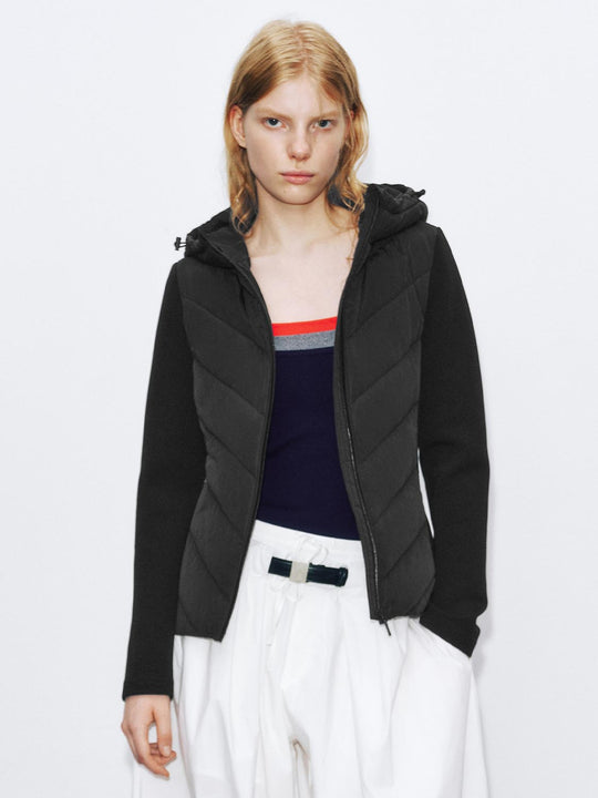 Chaquetas acolchadas con capucha de corte ajustado