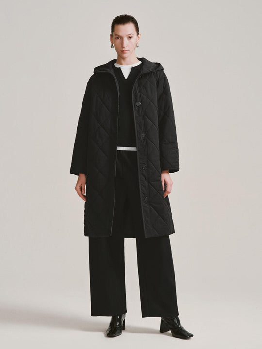 Oversize Hooded Quilted Padded Jackets