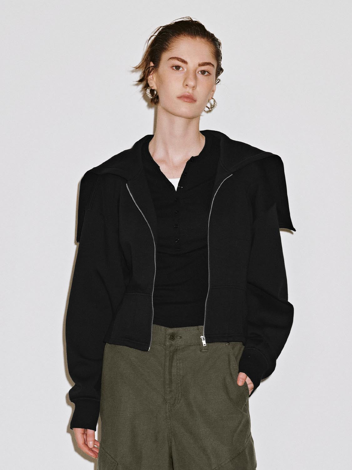 Balloon Sleeve Large Collar Jackets