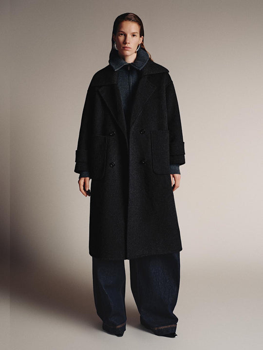 Patch Pocket Large Lapel Coats