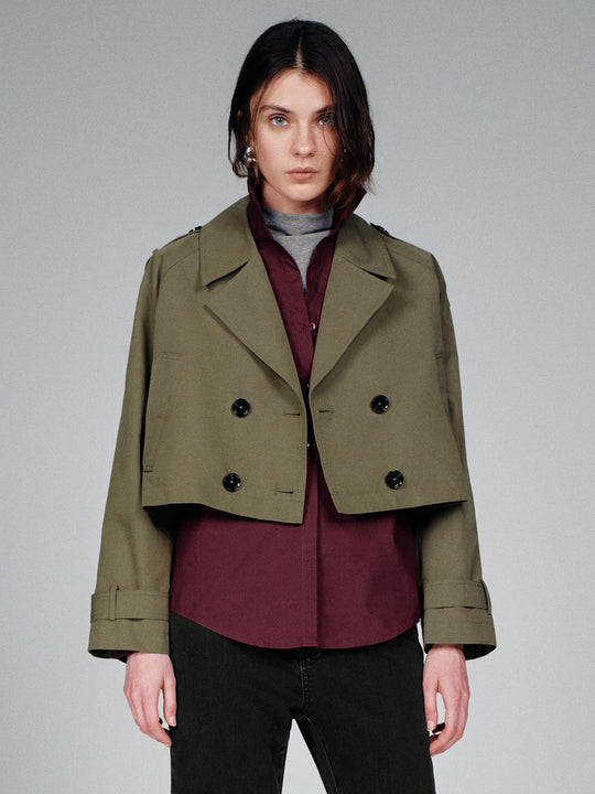 Double Breasted Short Trench Coats