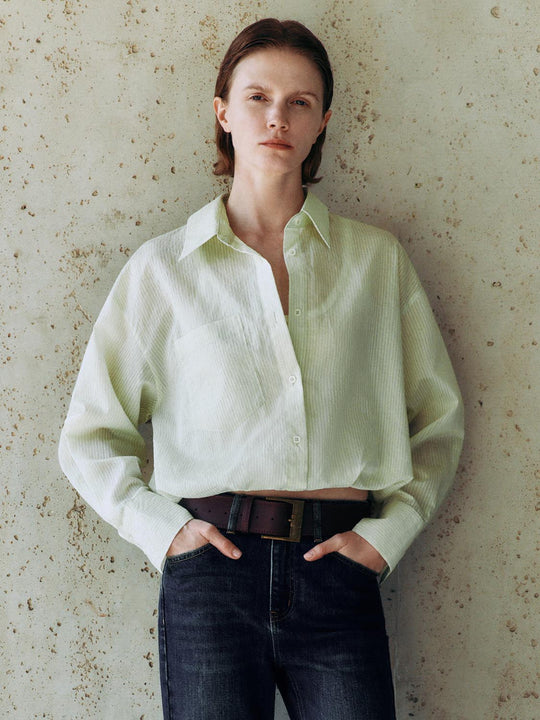 Chemises à col boutonné raccourcies