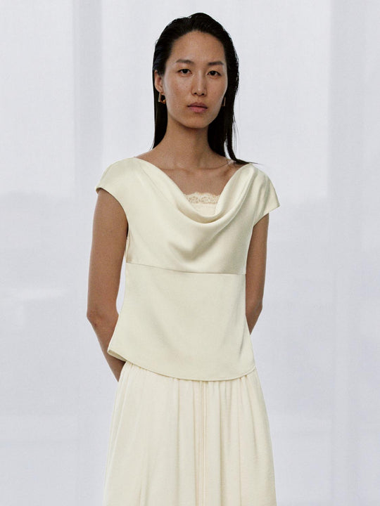 V-Neck Capped Sleeve Overhead Shirt