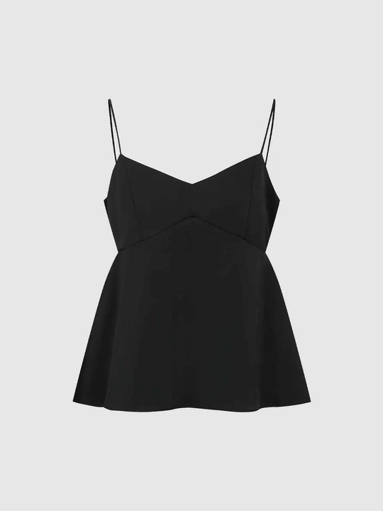 Double Strap V-neck A-line Cami Top