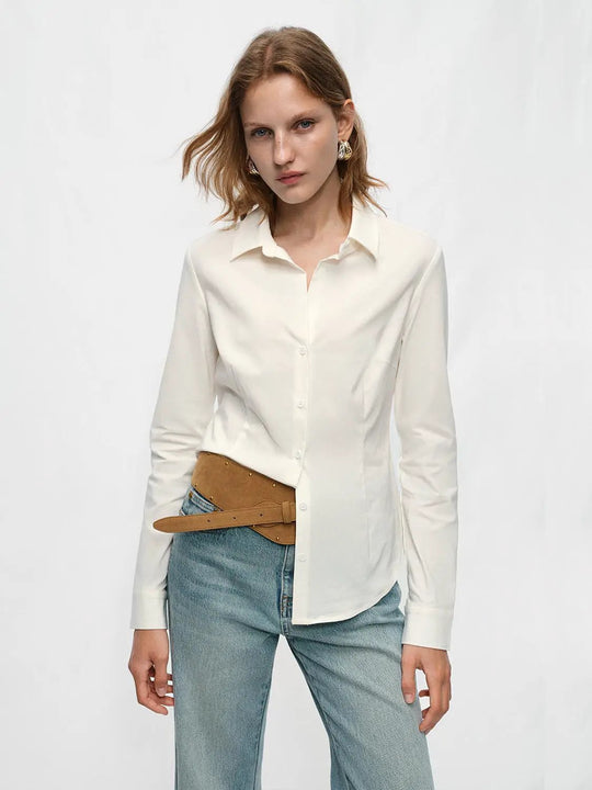 Linen Blend Long Sleeve Shirt