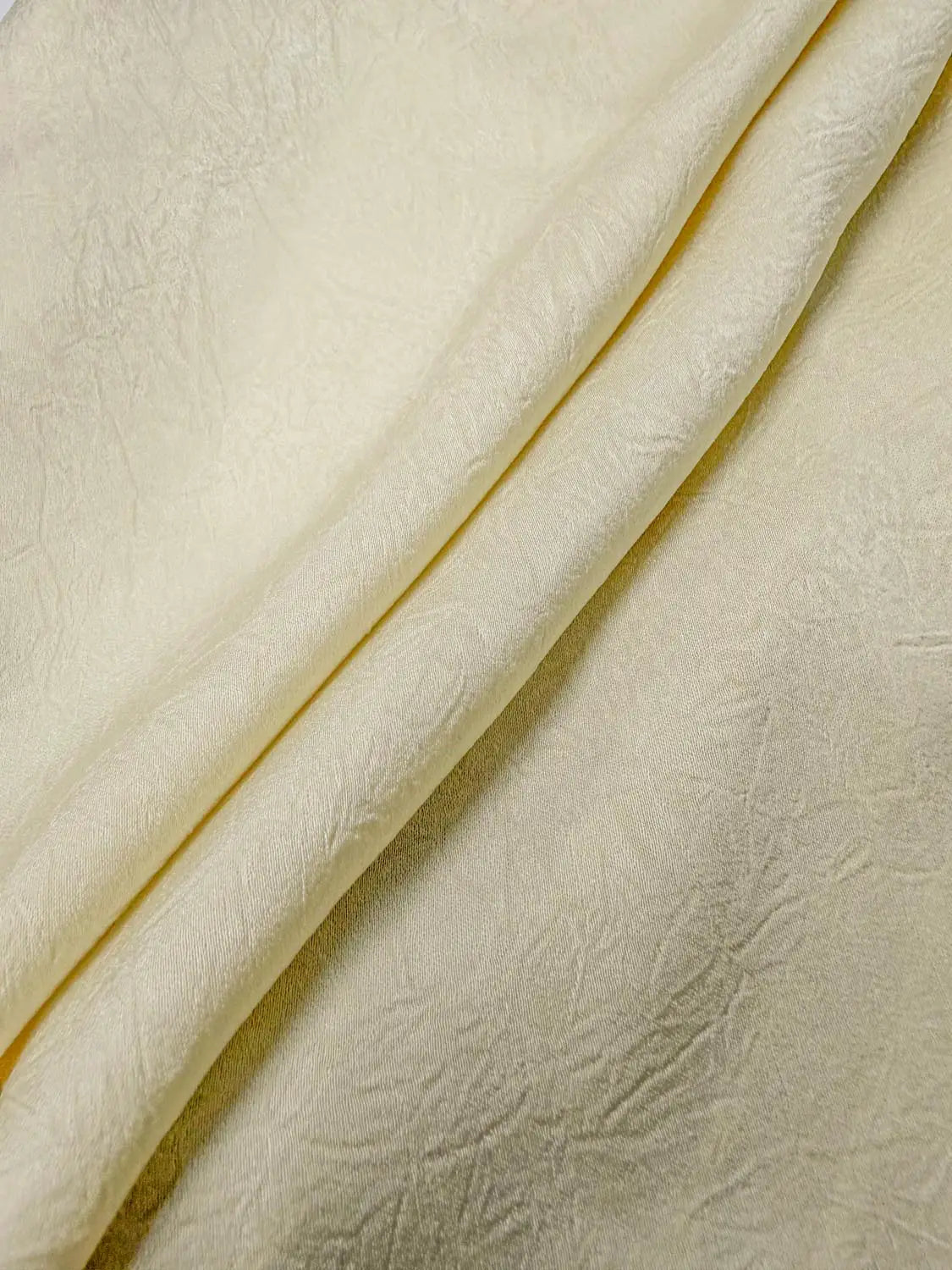 Blouse by Urban Revivo Fashion in pale yellow jacquard fabric with subtle sheen