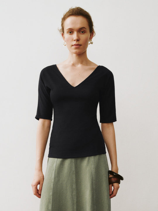 V-Neck Skinny T-Shirt