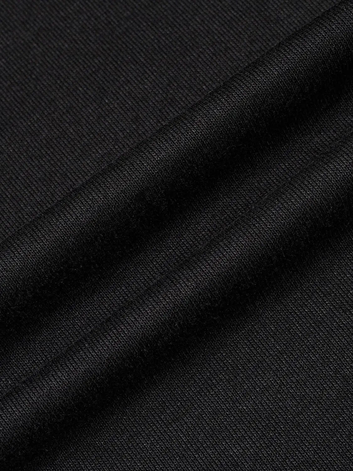 Off Shoulder Long Sleeve T-Shirts in black knit fabric by Urban Revivo Fashion.