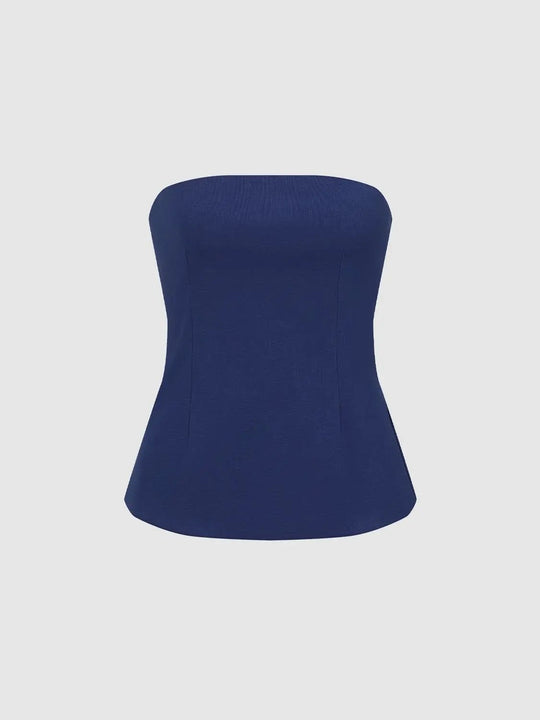 Elegant Ruched Skinny Silhouette Bandeau