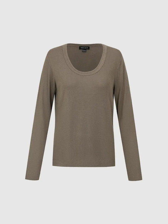 Ultra Thin Stretch Lyocell Wool Blend T-Shirt