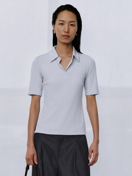 Polo Neck Skinny-Fit T-Shirts