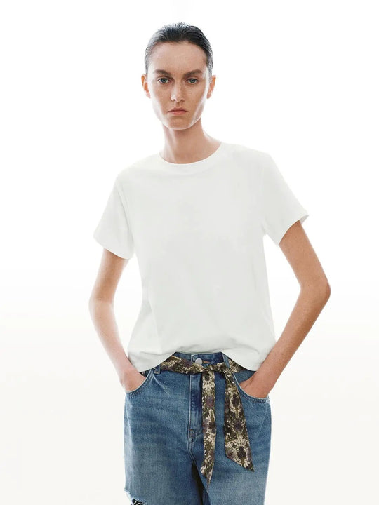 Soft Cotton Blend Everyday Crew Neck T Shirt
