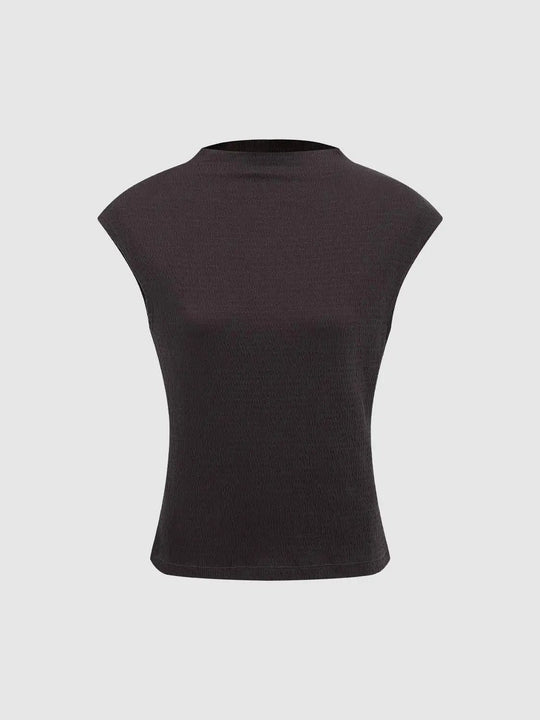 Lightweight Textured Cotton Knit Slim T-Shirt