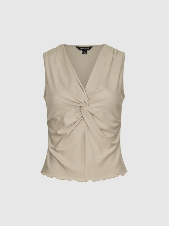 V-Neck Twist Knot Cami Top