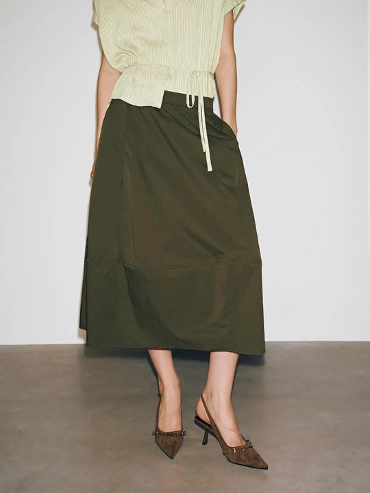 Pull On Balloon Midi Skirts