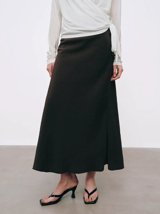 Beaded String Detail Fishtail Midi Skirts