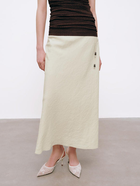 String Belt Fishtail Midi Skirts
