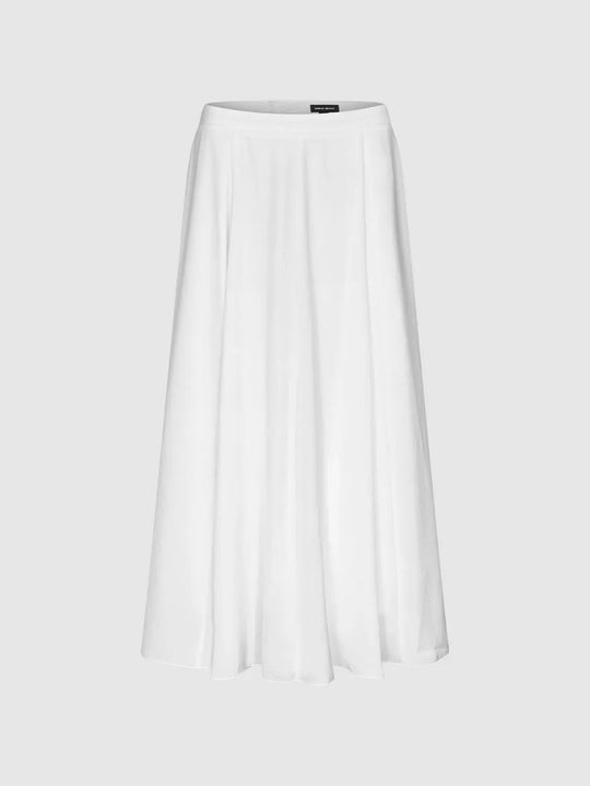 Pleated Flowing A-Line Maxi Skirts