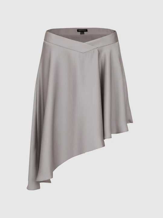 Asymmetric Hem A-Line Midi Skirts
