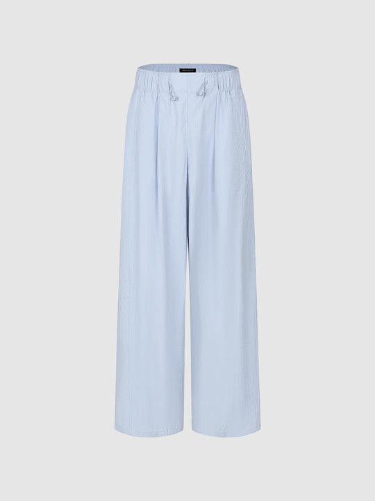 Pantalones de pierna ancha con cordón