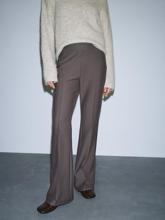 Stitch Detail Flare Leg Pants