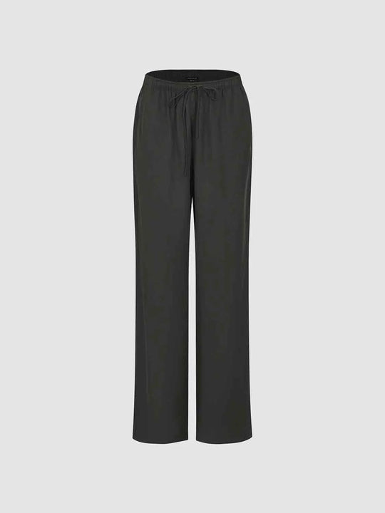 Wide-leg Lyocell Pants