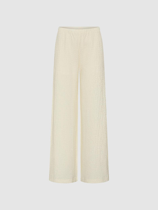 Drawstring Pull On Wide Leg Pants