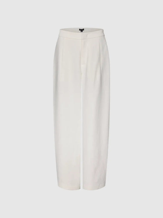 Mid Waisted Pleated Straight Pants