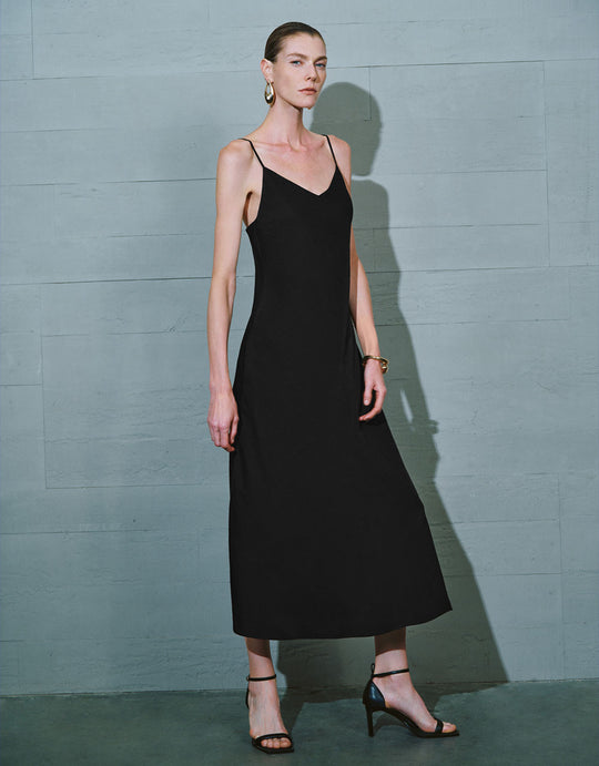 Robe caraco trapèze à col en V