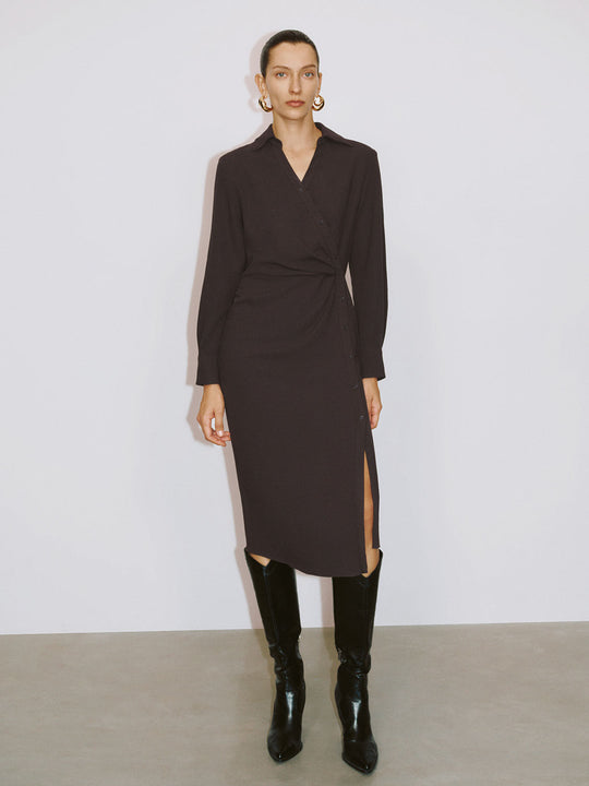 Crossover Split Hem Dresses