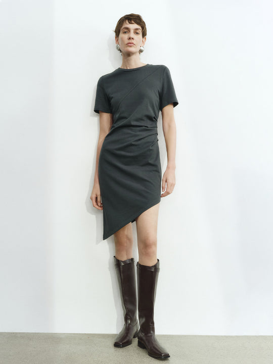 Robe patineuse froncée