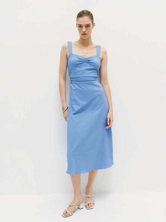 Thick Stretch Shell With A-Line Silhouette And Structure Finely Built Dress