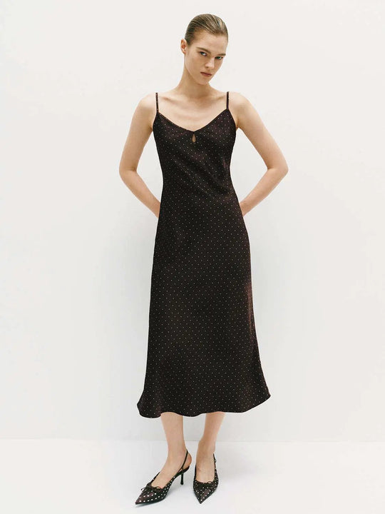 Polka Dot Pattern A-Line Dress