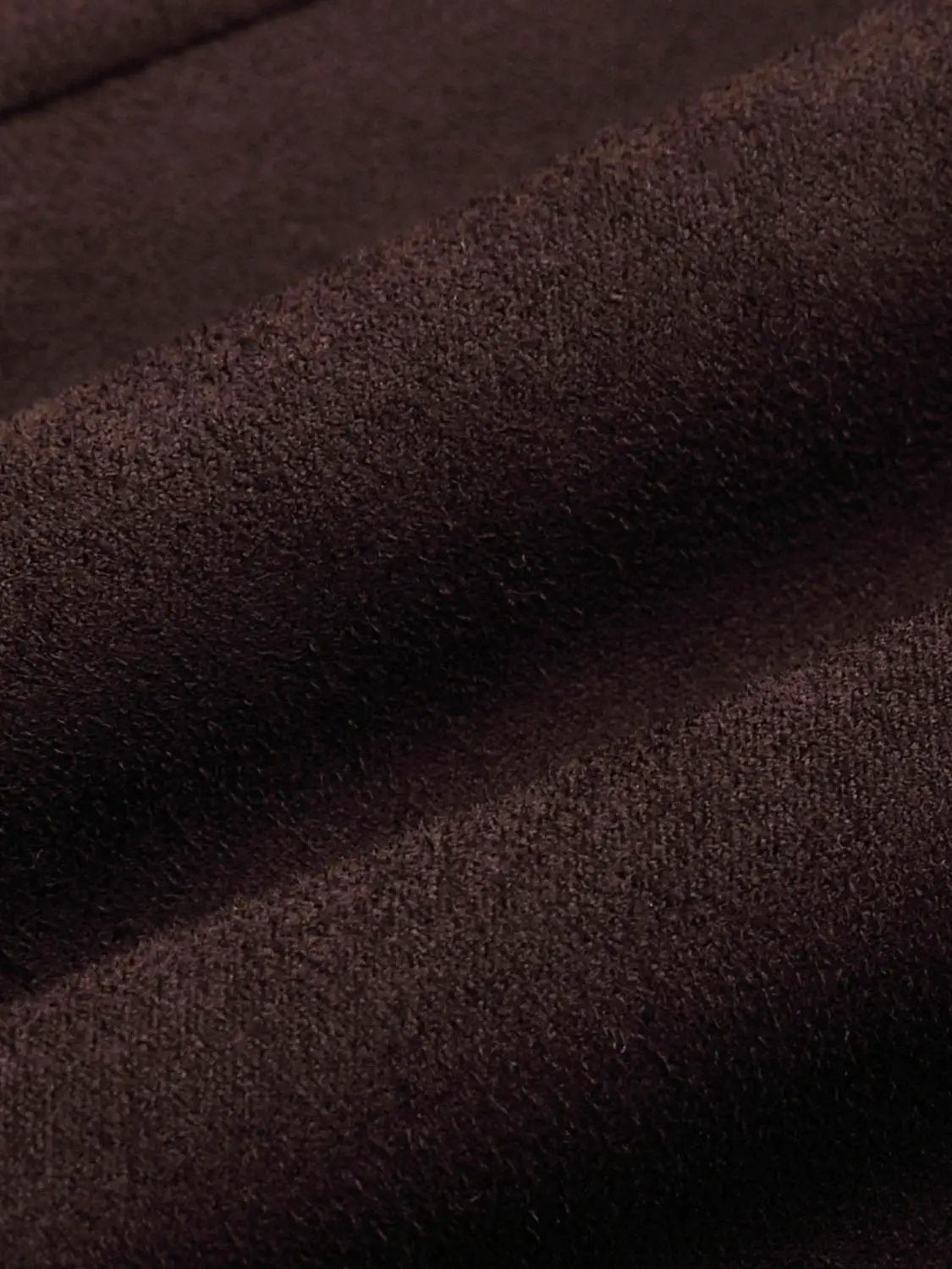 Panelled straight-hem A-line sleeveless mini dress in brown suede-like fabric