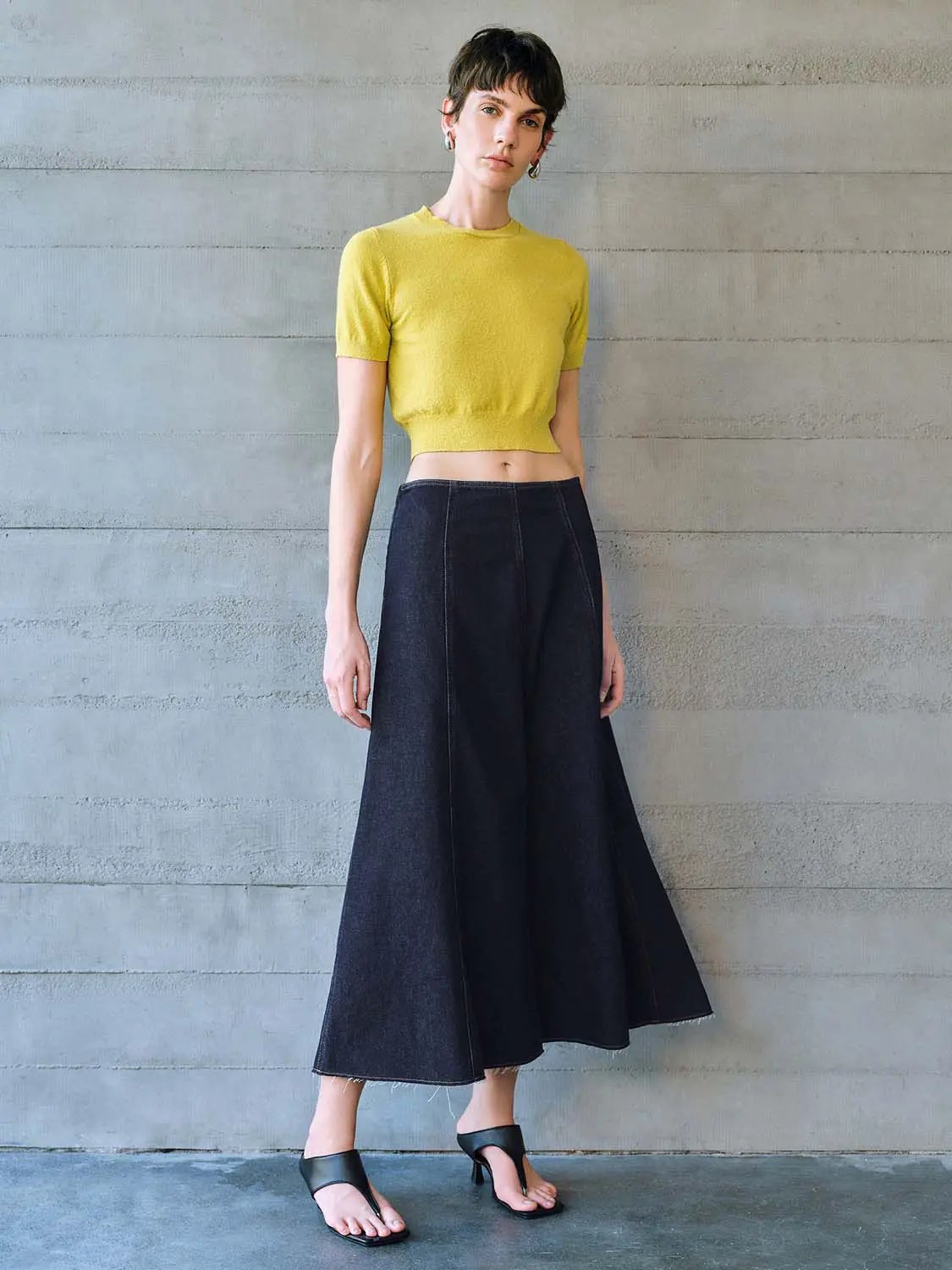 Midi Denim Skirt by Urban Revivo Fashion