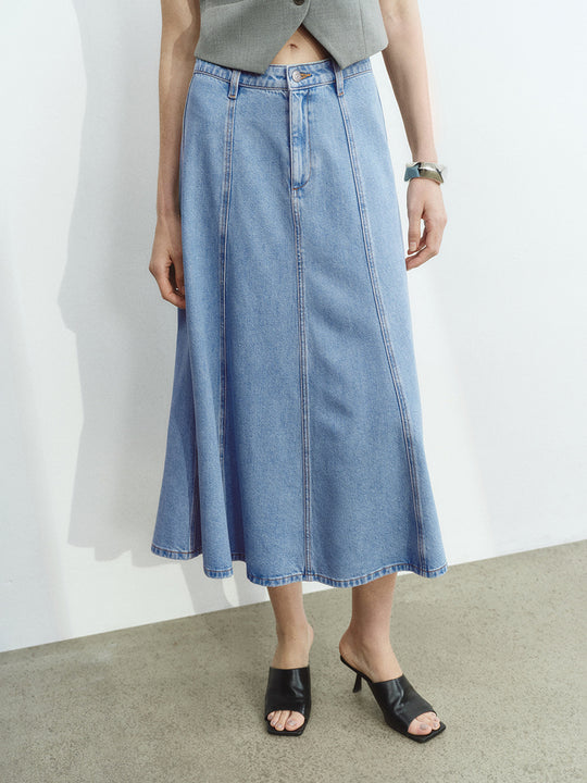 Midi Denim Skirts