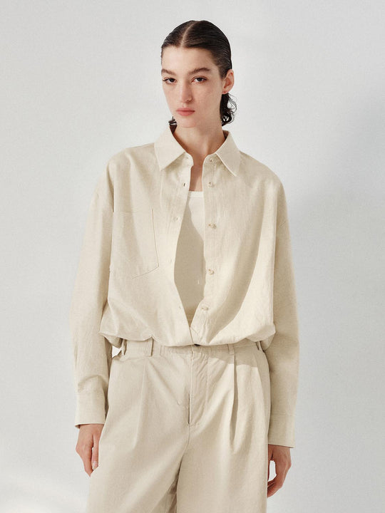 Camisas de mezclilla sueltas con botones sólidos