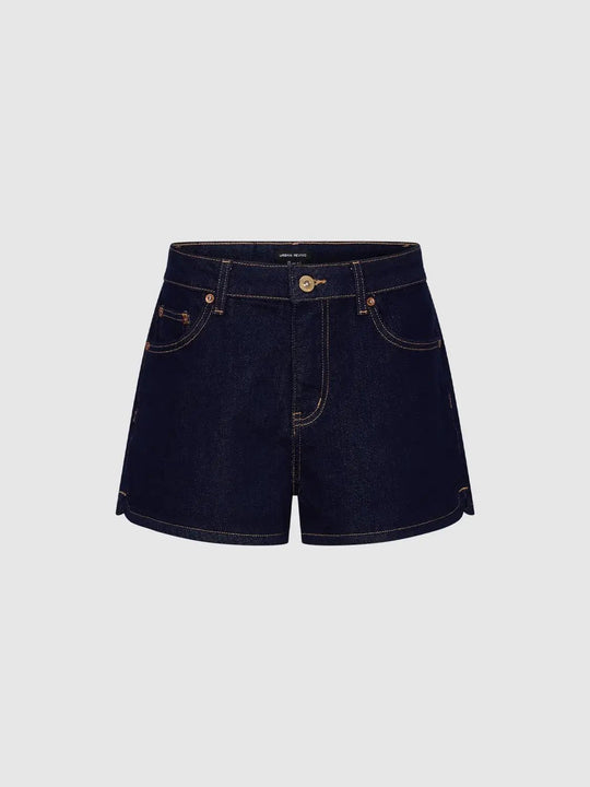 Copper Stitching Denim Shorts