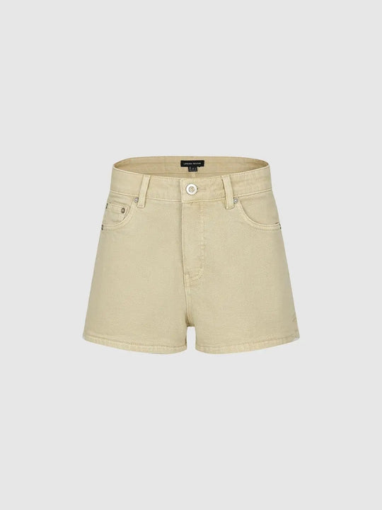 Cotton Denim Five Pocket Shorts