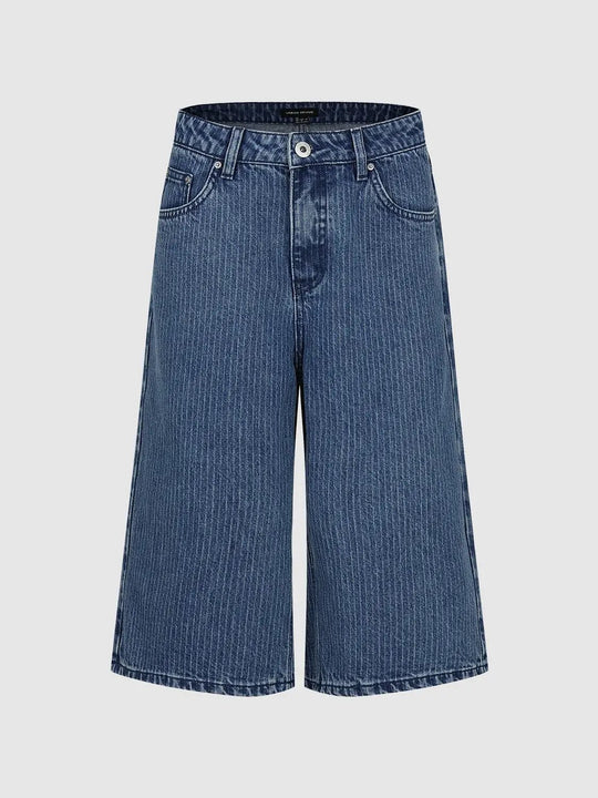 Cotton Lyocell Blend Midweight Wide-Leg Jeans