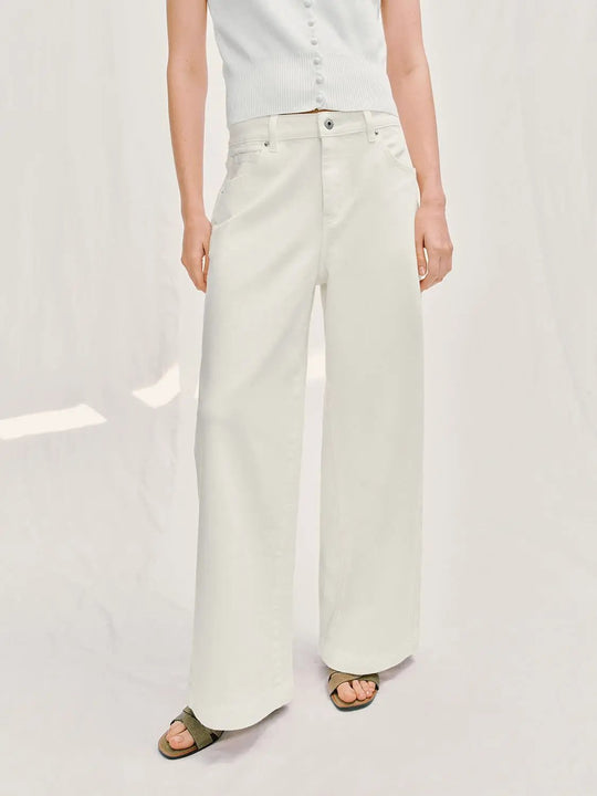 Mid Waisted Wide-leg Denim Pants