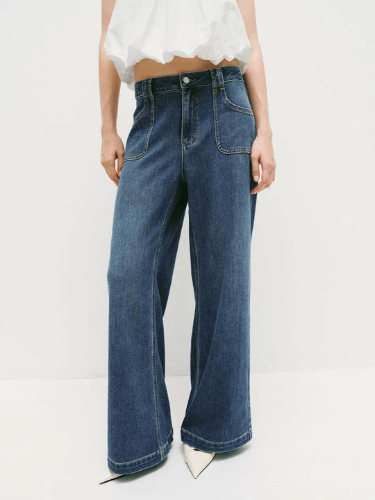 Cotton Slight-Stretch Denim With Subtle Texture And Durable Construction Detailing Jeans