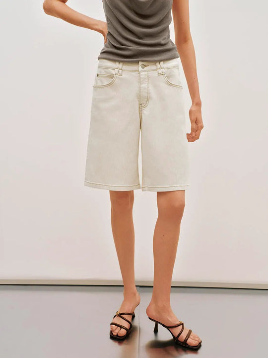 Cotton Slight-Stretch Pocket Bag Shorts