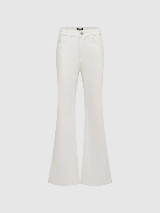 Flared Denim Stretch Pants