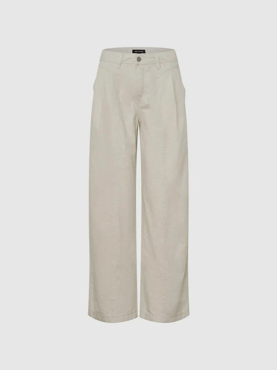 Cotton Linen Blend Wide-leg Pants