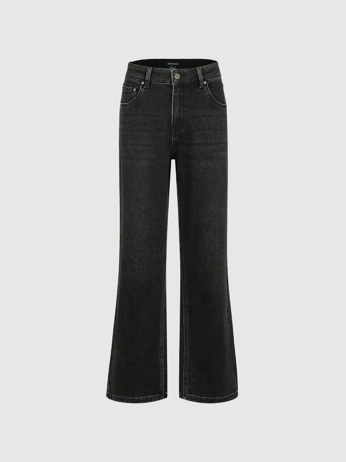 Jeans by Urban Revivo Fashion in black denim with flared legs