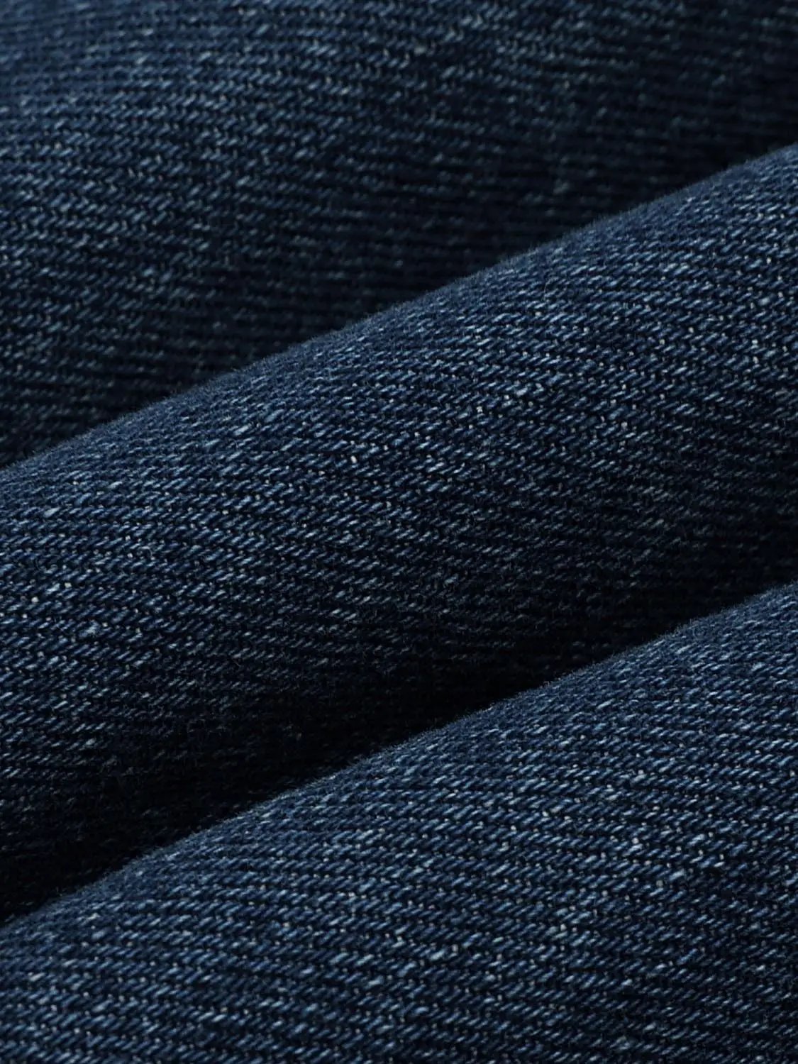 Denim Skirt fabric in dark indigo denim with textured weave by Urban Revivo Fashion