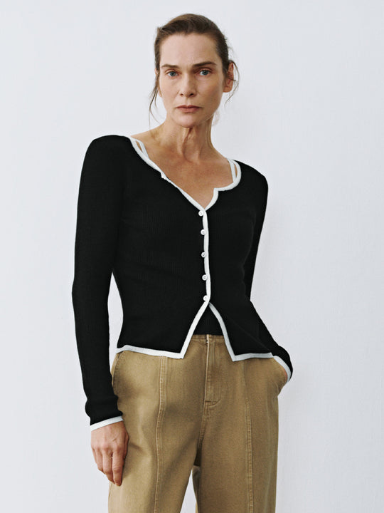 Cardigan sottili lavorati a maglia